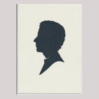 Front of silhouette, Boy looking to the left
