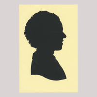 Front of silhouette, Figure looking to the right