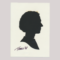 Front of silhouette, Man looking to the right
