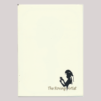 Cover of silhouette, label in the right-hand corner with a silhouette.