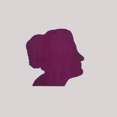 
        Life size silhouette of a woman facing right