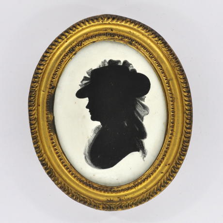 
        Front of Silhouette, in frame, with woman looking left
