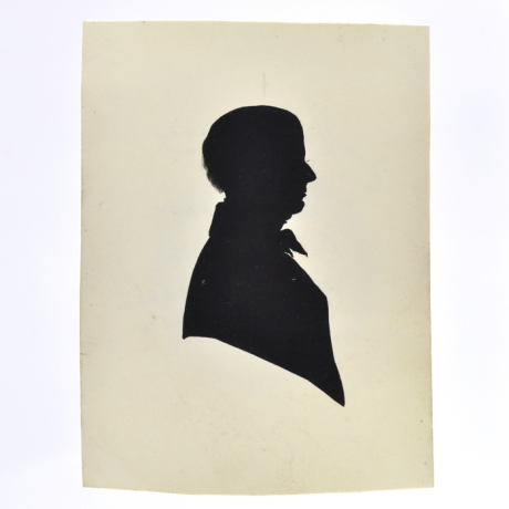 
        Front of Silhouette, in frame, with man looking right