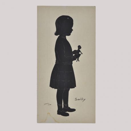 
        Silhouette of a girl looking right