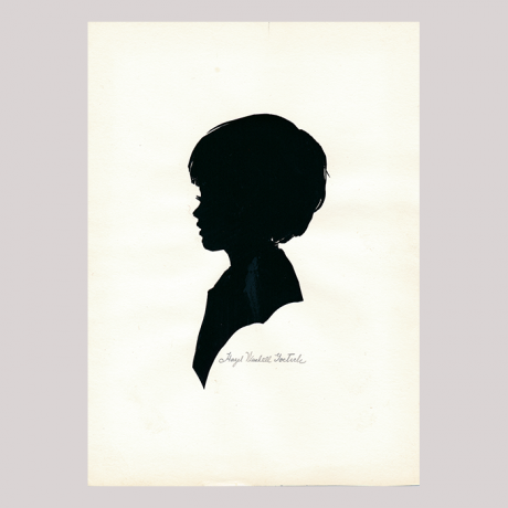 
        Front of silhouette, Boy looking left