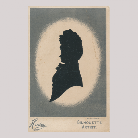 
        Front of silhouette, Woman looking left