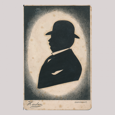 
        Front of silhouette, Man looking left