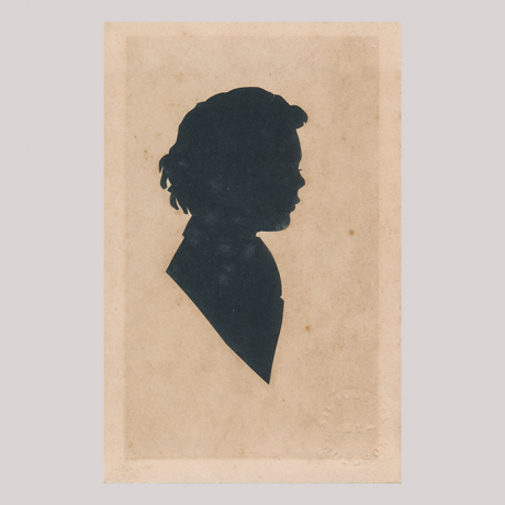 
        Front of silhouette, with boy looking right.