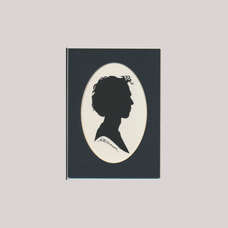 
        Front of silhouette, Young man looking to the right