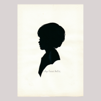 Front of silhouette, Boy looking left