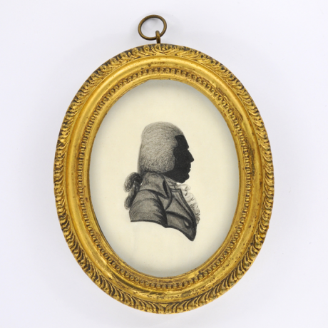 
        Front of Silhouette, in frame, with man looking right