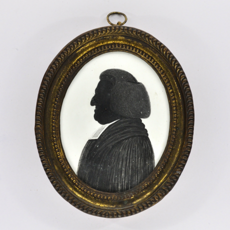 
        Front of Silhouette, in frame, with man looking left