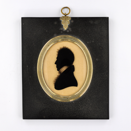 
        Front of Silhouette, in frame, with man looking left