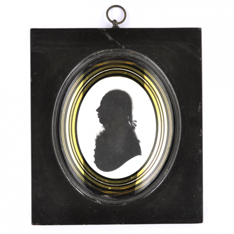 
        Front of Silhouette, in frame, with man looking left