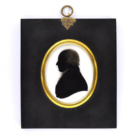 
        Front of Silhouette, in frame, with man looking left