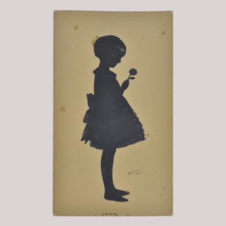 
        Silhouette of a girl looking right
