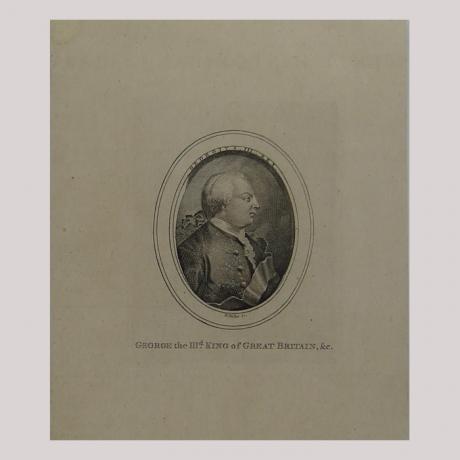
        Silhouette of a man with noble clothing looking right